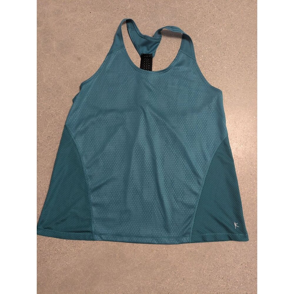 Dri More Athletic Tank Top M Green Running Lightweight Breathable